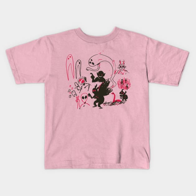 Cryptids Kids T-Shirt by tuffghost